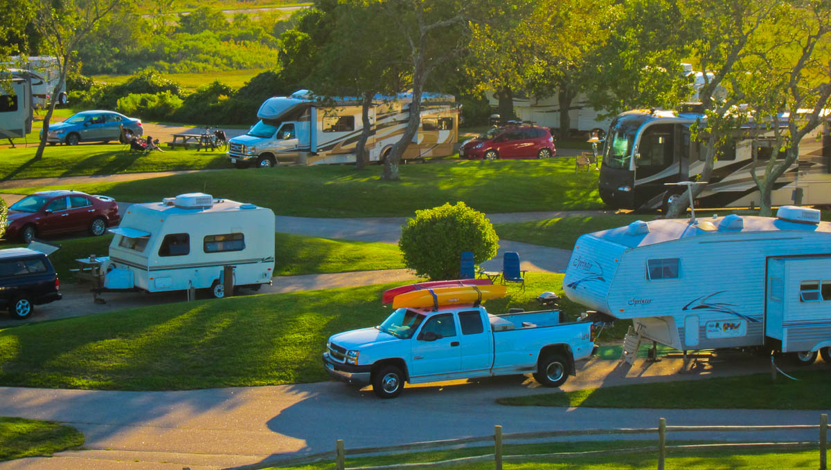 An RV Village at Fisherman's Memorial State Park in RI