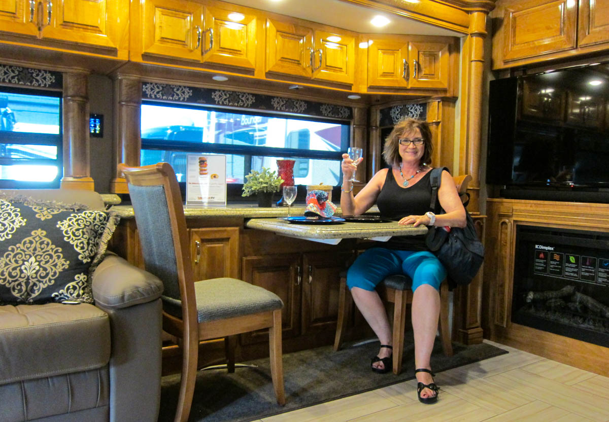 Kathy in a nice RV