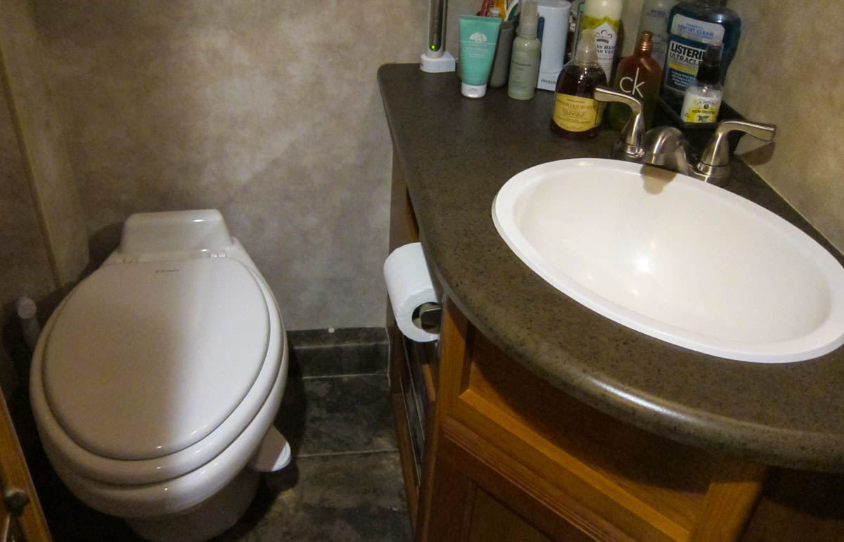 Our new RV Toilet and Bathroom Faucet
